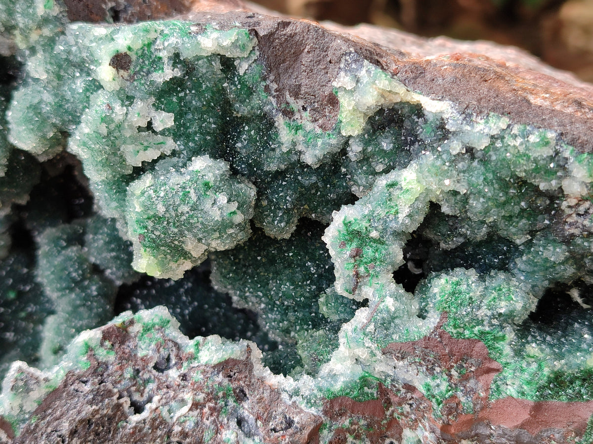Natural Ball Malachite On Dolomite Matrix Specimen x 1 From Kambove, Congo - Toprock Gemstones and Minerals 