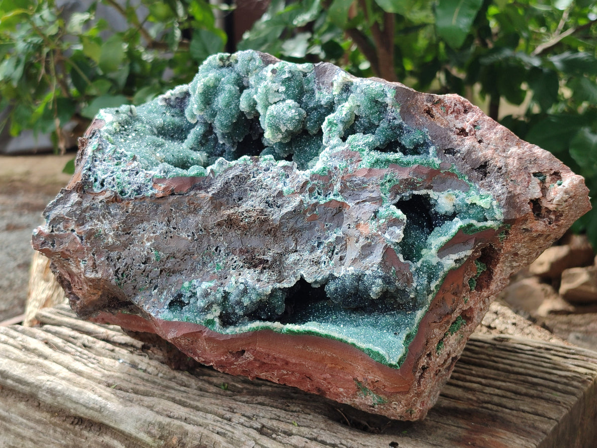 Natural Ball Malachite On Dolomite Matrix Specimen x 1 From Kambove, Congo - Toprock Gemstones and Minerals 