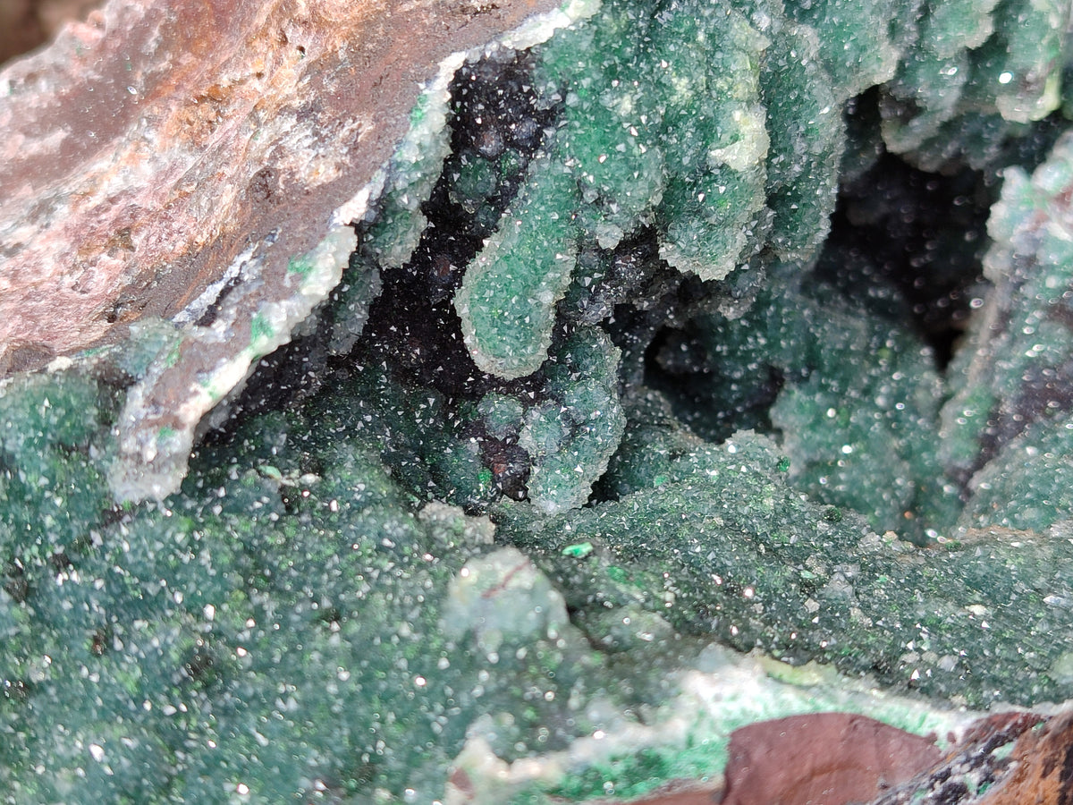 Natural Ball Malachite On Dolomite Matrix Specimen x 1 From Kambove, Congo - Toprock Gemstones and Minerals 