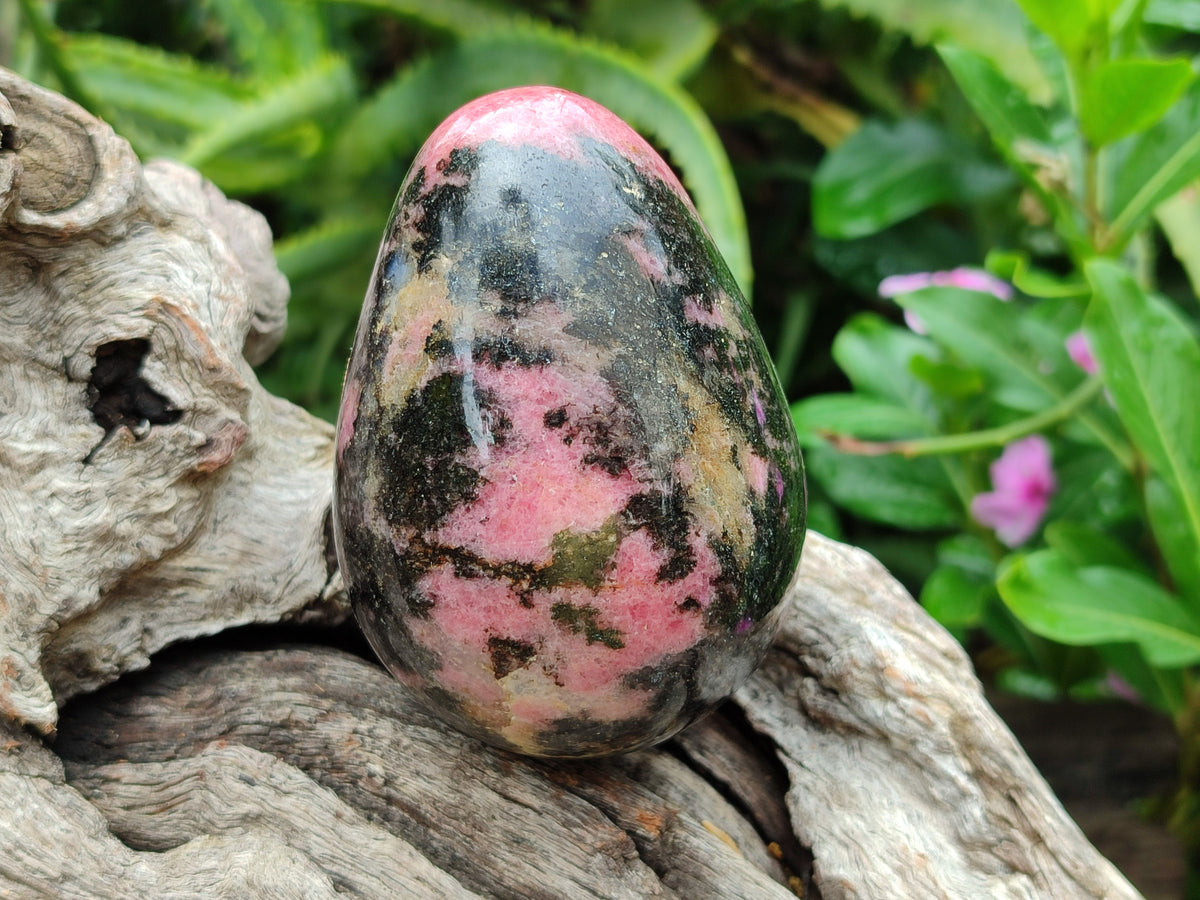 Polished Rhodonite Eggs x 4 From Madagascar - Toprock Gemstones and Minerals 