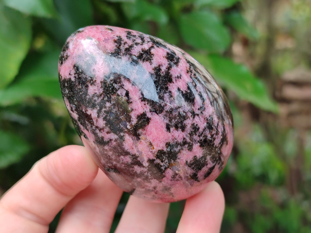 Polished Rhodonite Eggs x 4 From Madagascar - Toprock Gemstones and Minerals 