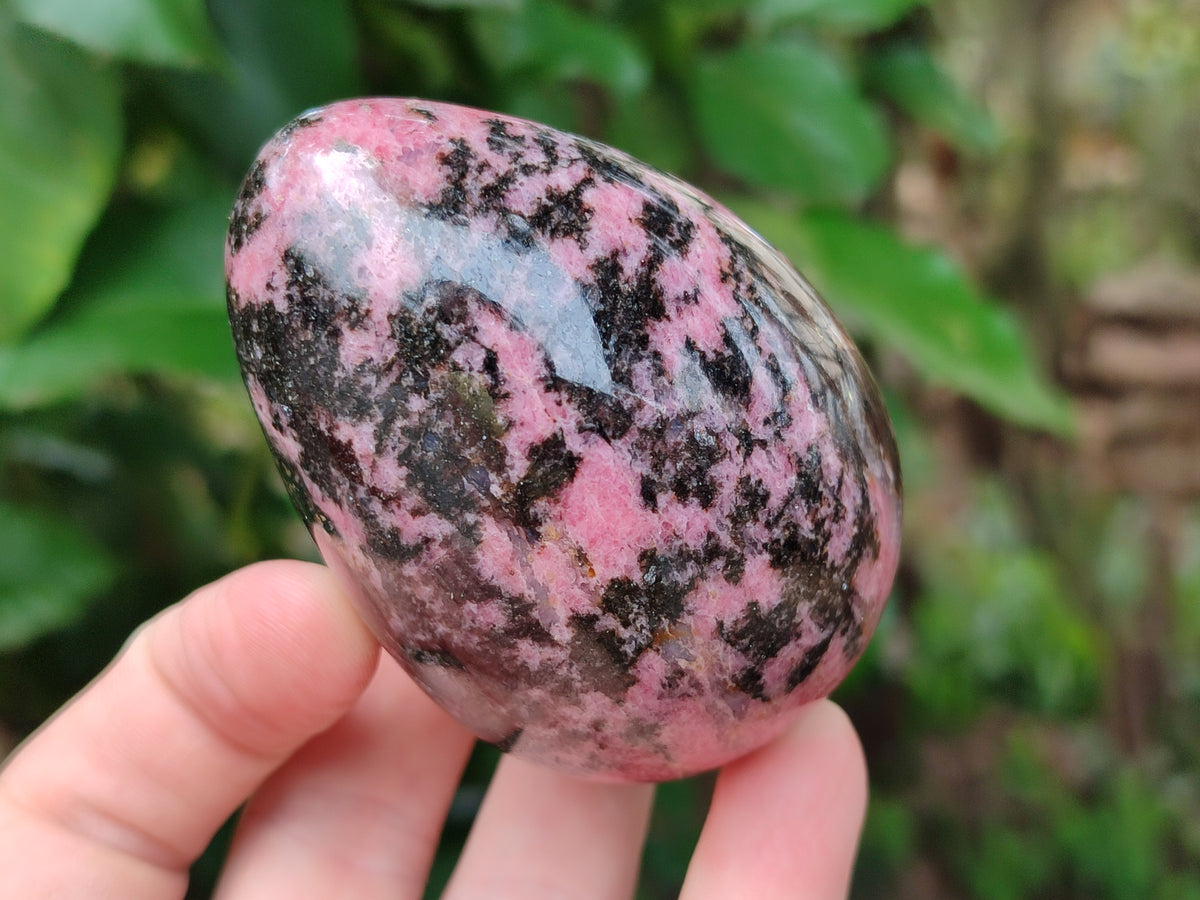 Polished Rhodonite Eggs x 4 From Madagascar - Toprock Gemstones and Minerals 