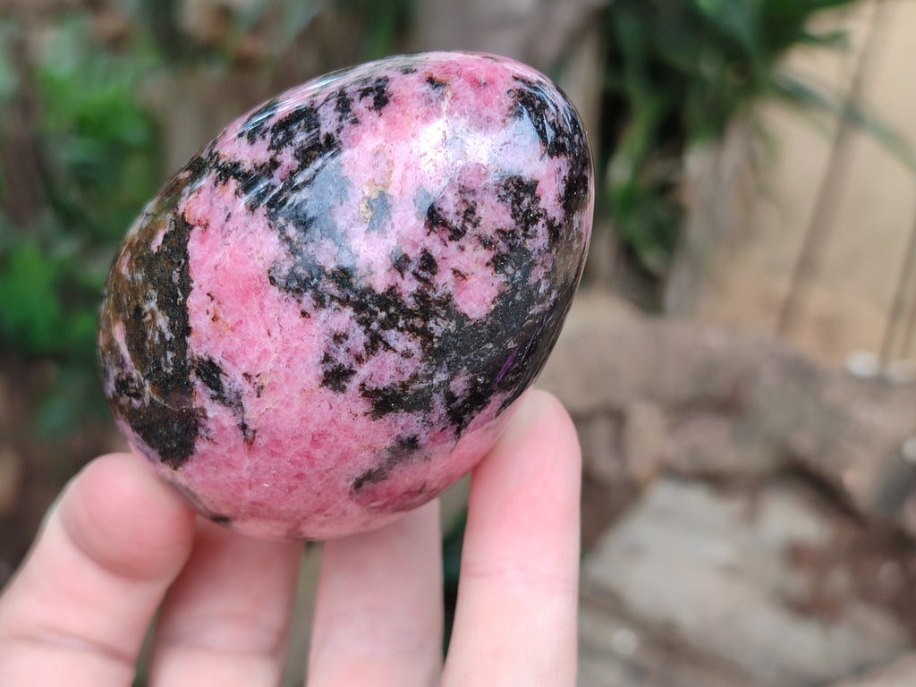 Polished Rhodonite Eggs x 4 From Madagascar - Toprock Gemstones and Minerals 