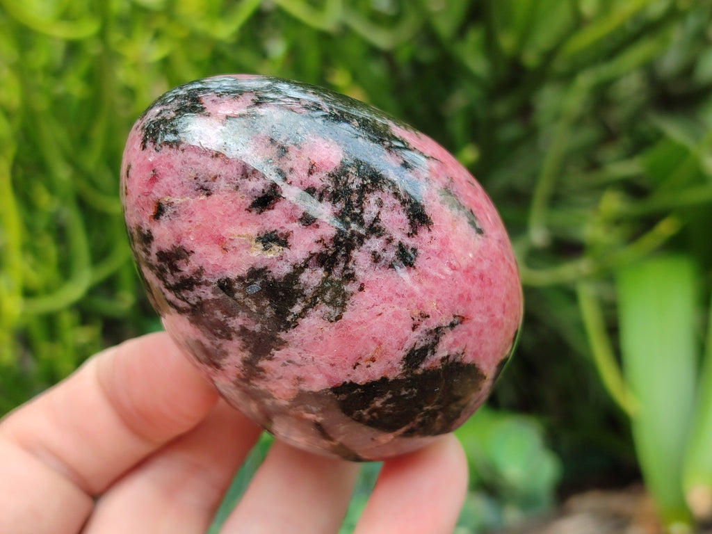 Polished Rhodonite Eggs x 4 From Madagascar - Toprock Gemstones and Minerals 