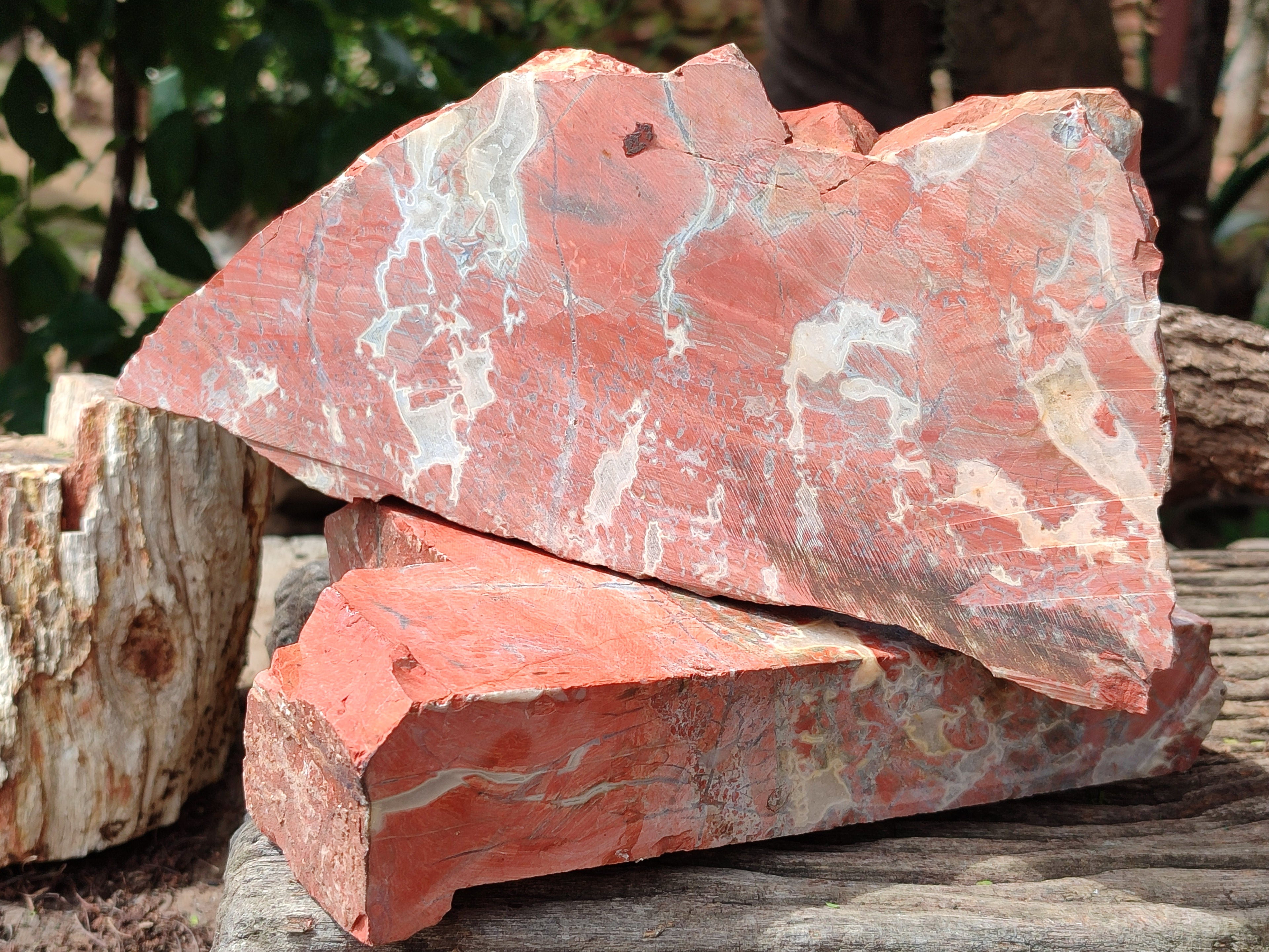 Natural Red Jasper Specimens x 2 From Northern Cape, South Africa - Toprock Gemstones and Minerals 