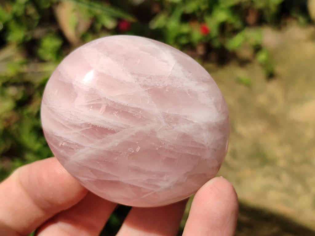 Polished Rose Quartz Palm Stones x 12 From Madagascar - Toprock Gemstones and Minerals 