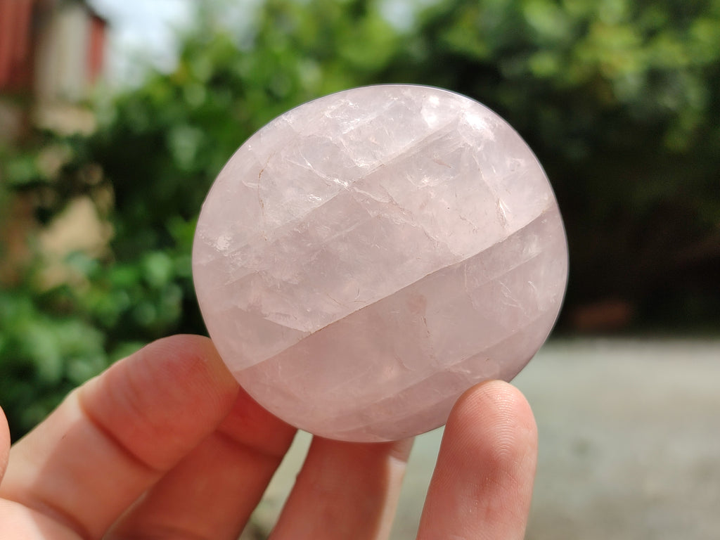 Polished Rose Quartz Palm Stones x 12 From Madagascar - Toprock Gemstones and Minerals 