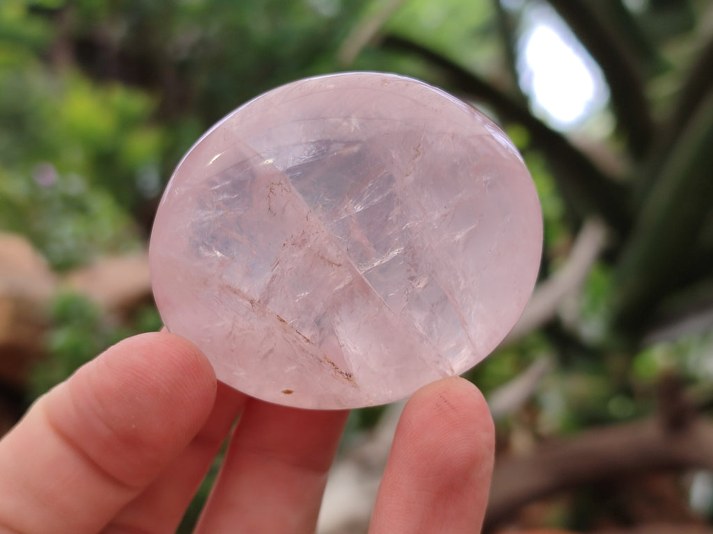 Polished Rose Quartz Palm Stones x 12 From Madagascar - Toprock Gemstones and Minerals 