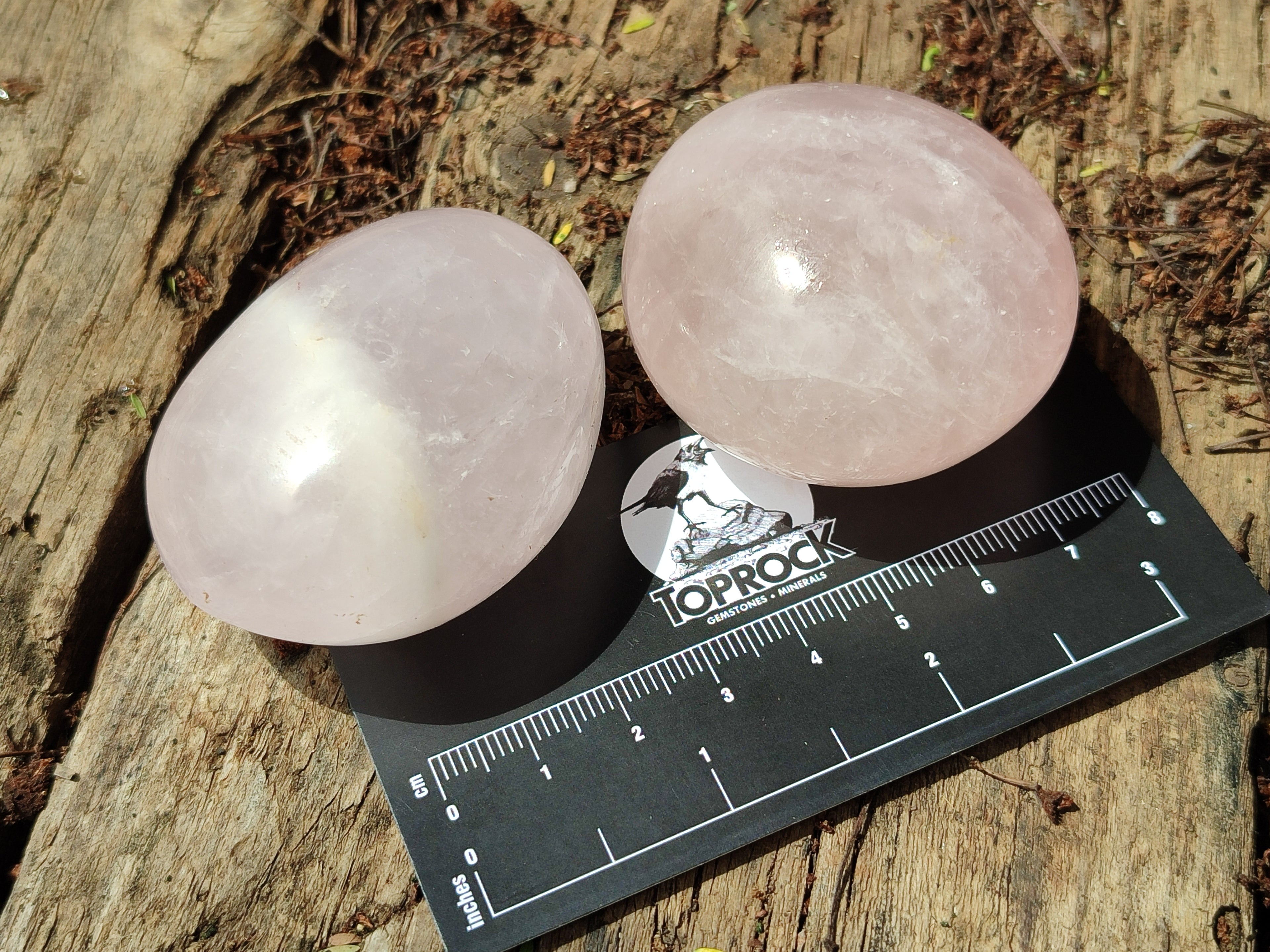 Polished Rose Quartz Palm Stones x 12 From Madagascar - Toprock Gemstones and Minerals 