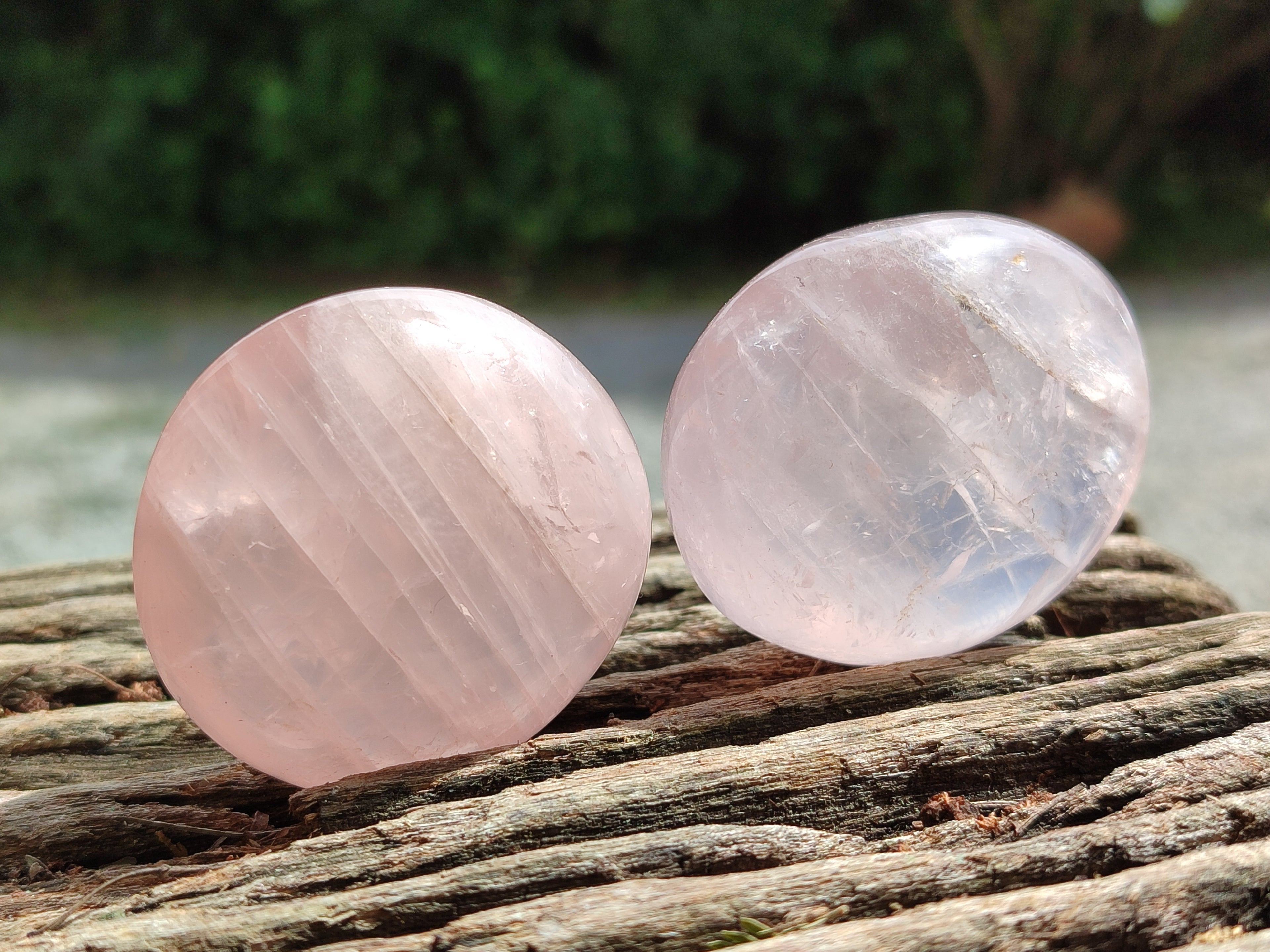 Polished Rose Quartz Palm Stones x 12 From Madagascar - Toprock Gemstones and Minerals 