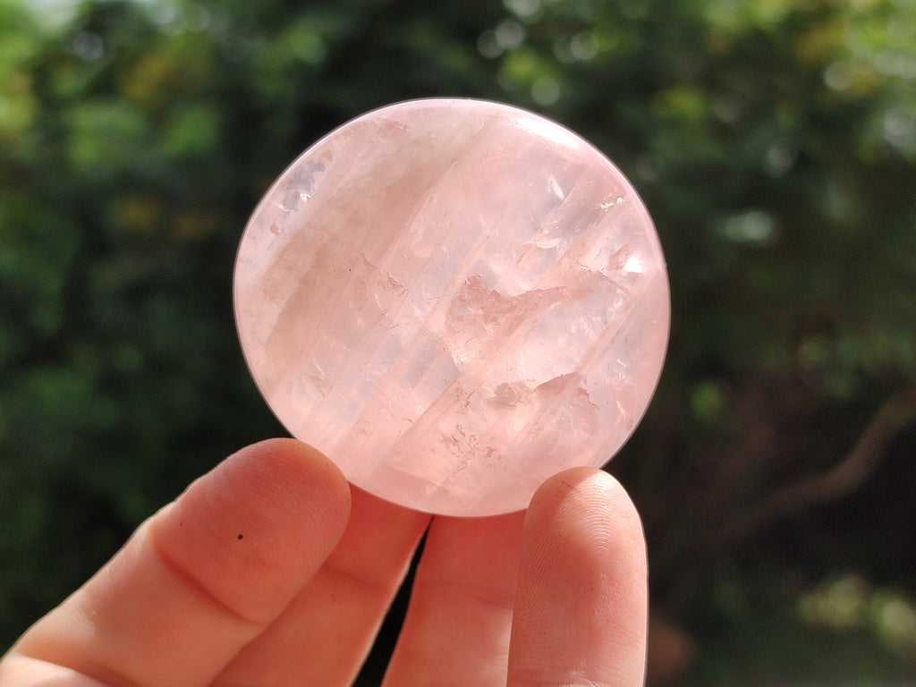 Polished Rose Quartz Palm Stones x 12 From Madagascar - Toprock Gemstones and Minerals 