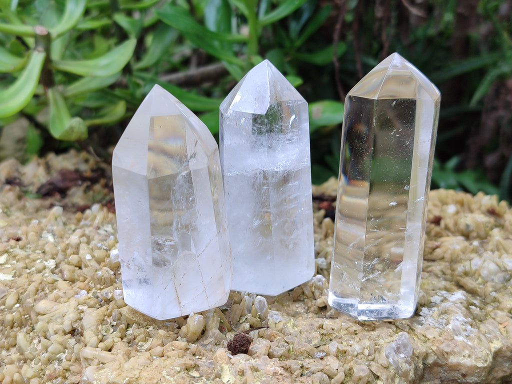 Polished Clear Quartz Points x 12 From Madagascar - Toprock Gemstones and Minerals 