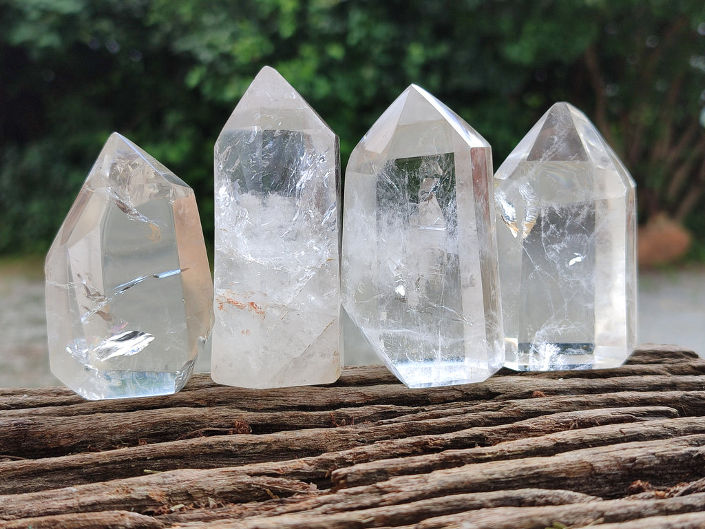 Polished Clear Quartz Points x 12 From Madagascar - Toprock Gemstones and Minerals 