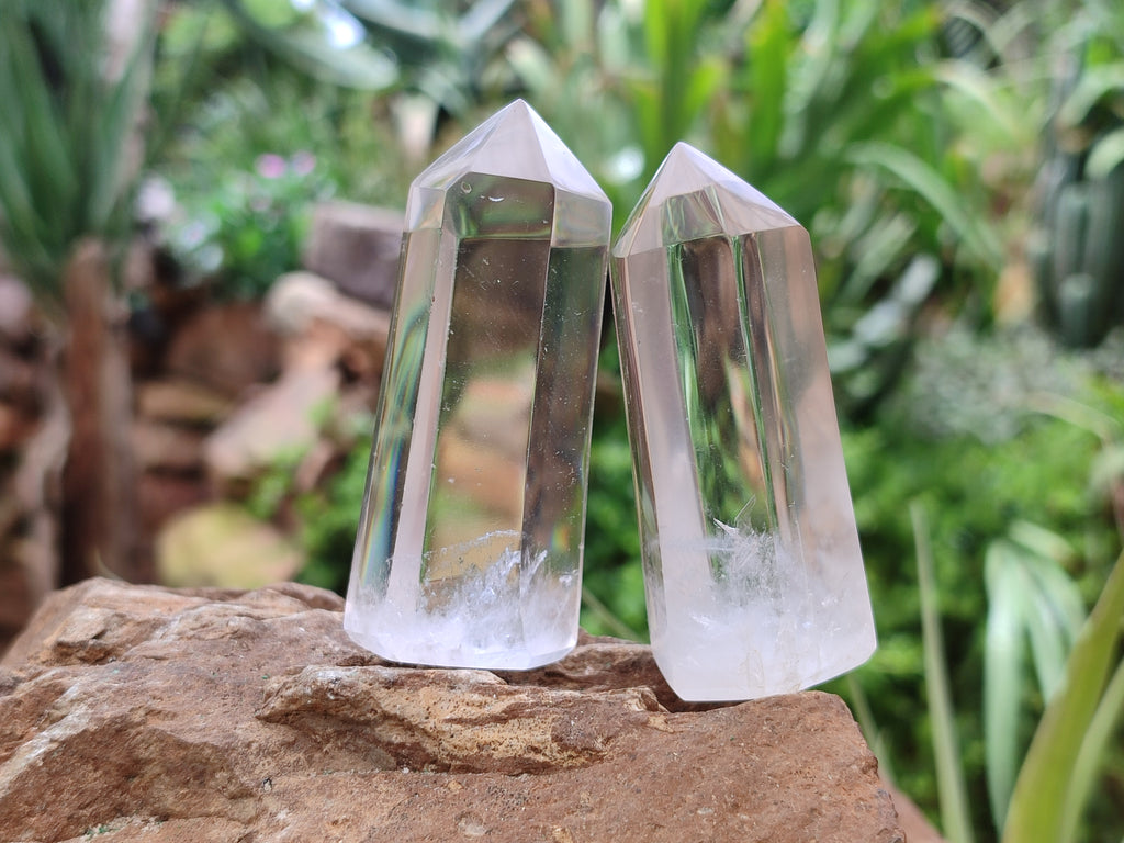 Polished Clear Quartz Points x 12 From Madagascar - Toprock Gemstones and Minerals 