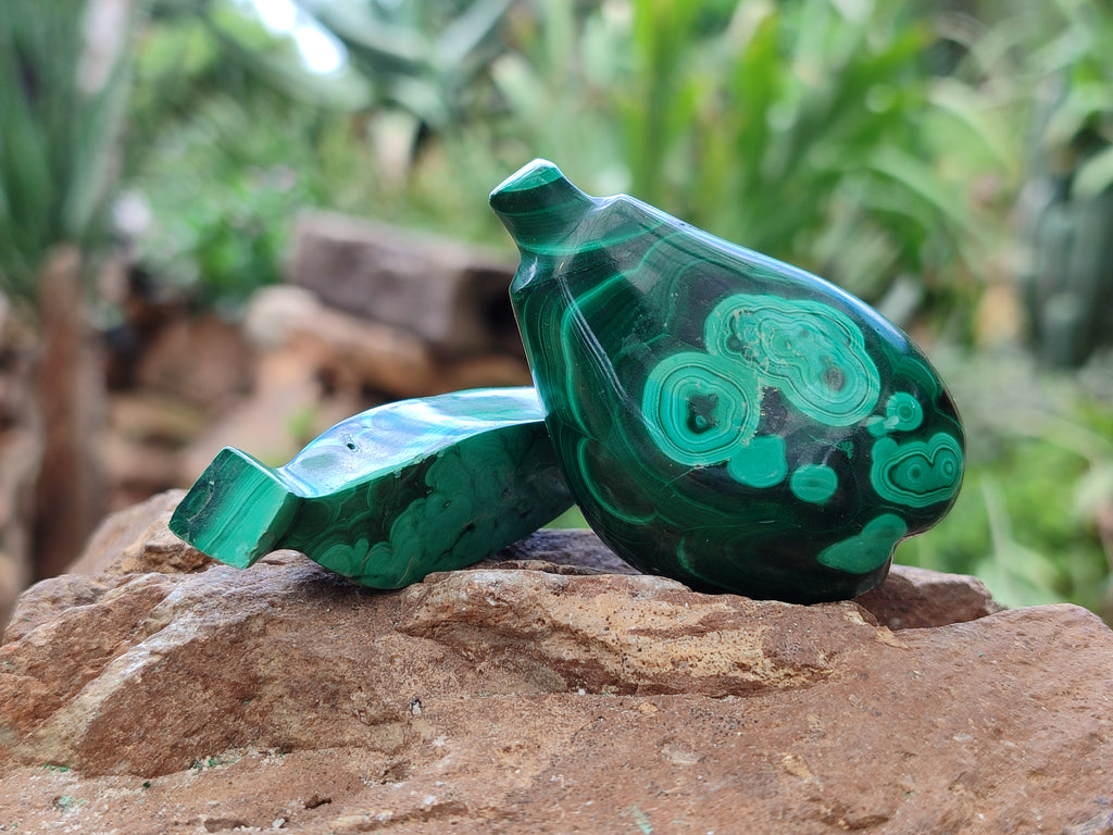 Polished Assorted Malachite Fruit Carvings x 12 From Congo - Toprock Gemstones and Minerals 