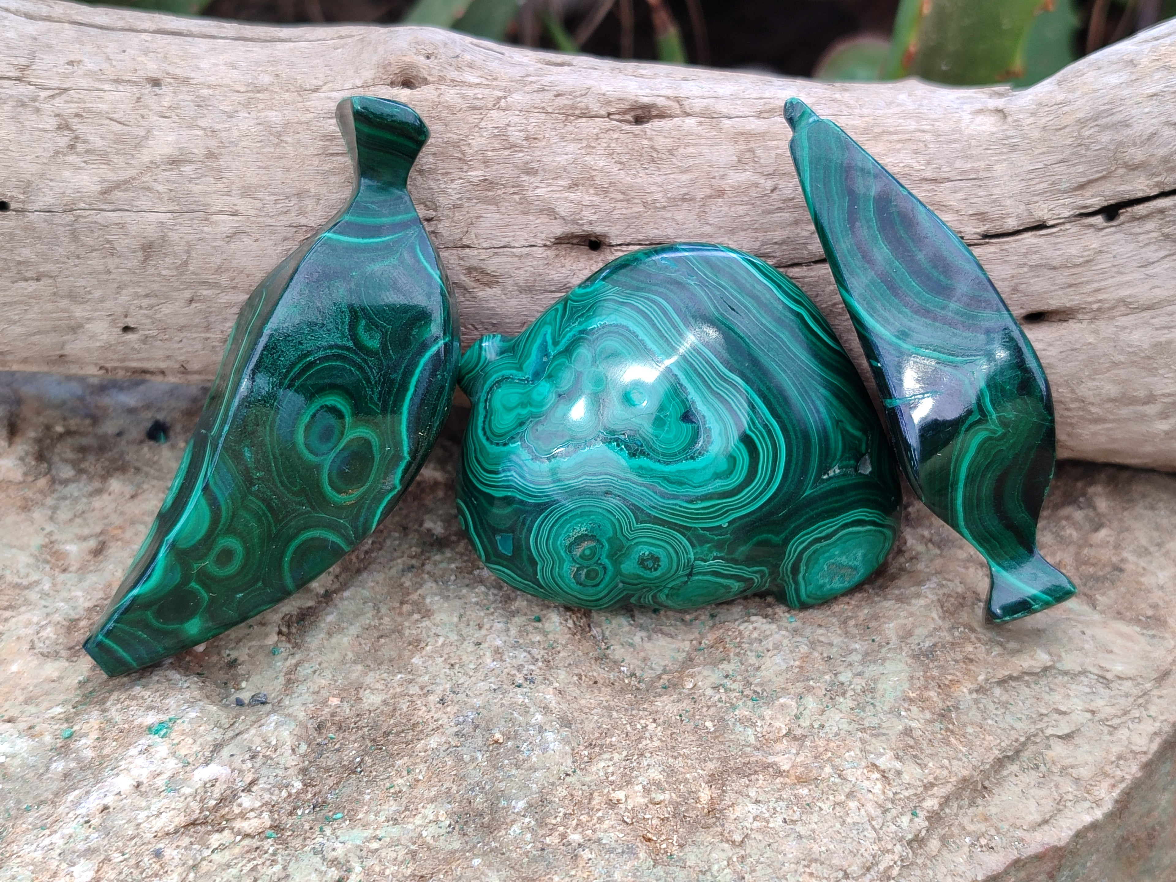 Polished Assorted Malachite Fruit Carvings x 12 From Congo - Toprock Gemstones and Minerals 