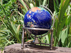 Polished Lapis Lazuli World Globe x 1 From China - Toprock Gemstones and Minerals 