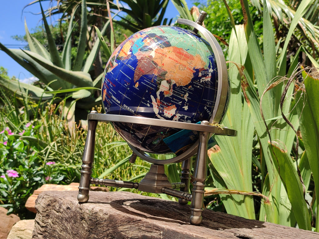 Polished Lapis Lazuli World Globe x 1 From China - Toprock Gemstones and Minerals 