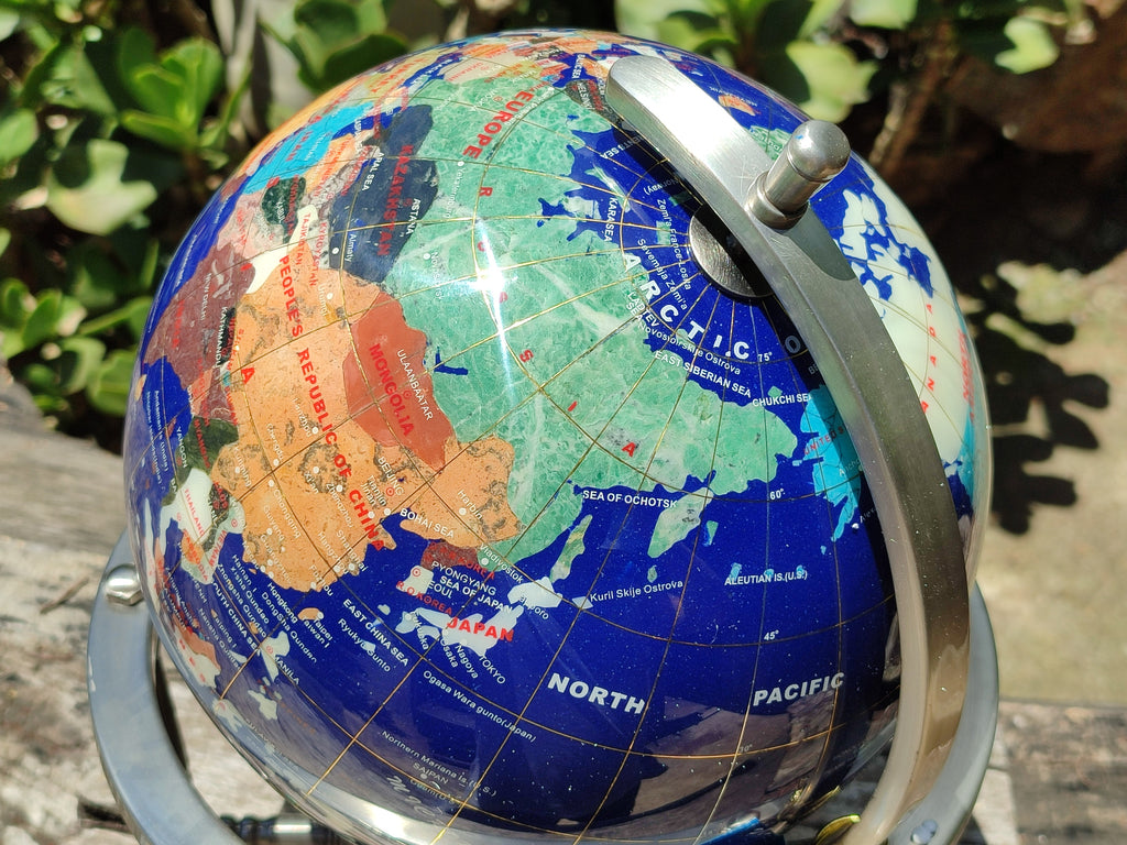 Polished Lapis Lazuli World Globe x 1 From China - Toprock Gemstones and Minerals 