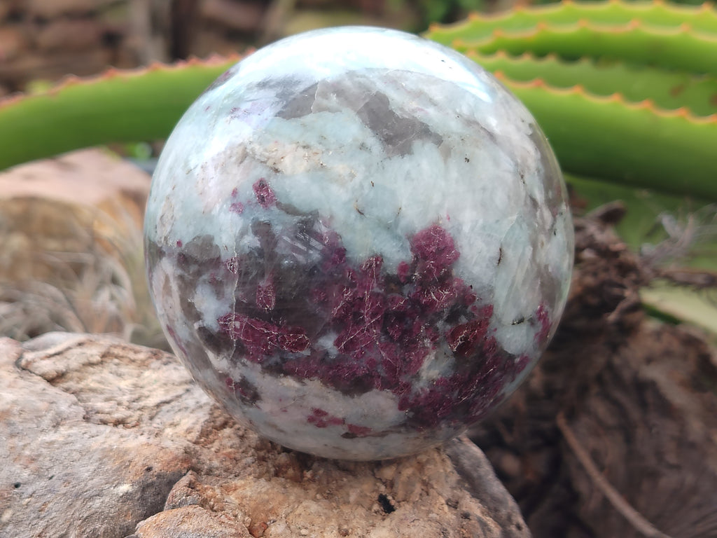 Polished Rubellite Pink Tourmaline Spheres x 2 From Ambatondrazaka, Madagascar - Toprock Gemstones and Minerals 