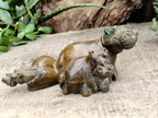 Hand Made Green Verdite Hippo Carvings x 3 From Zimbabwe - Toprock Gemstones and Minerals 