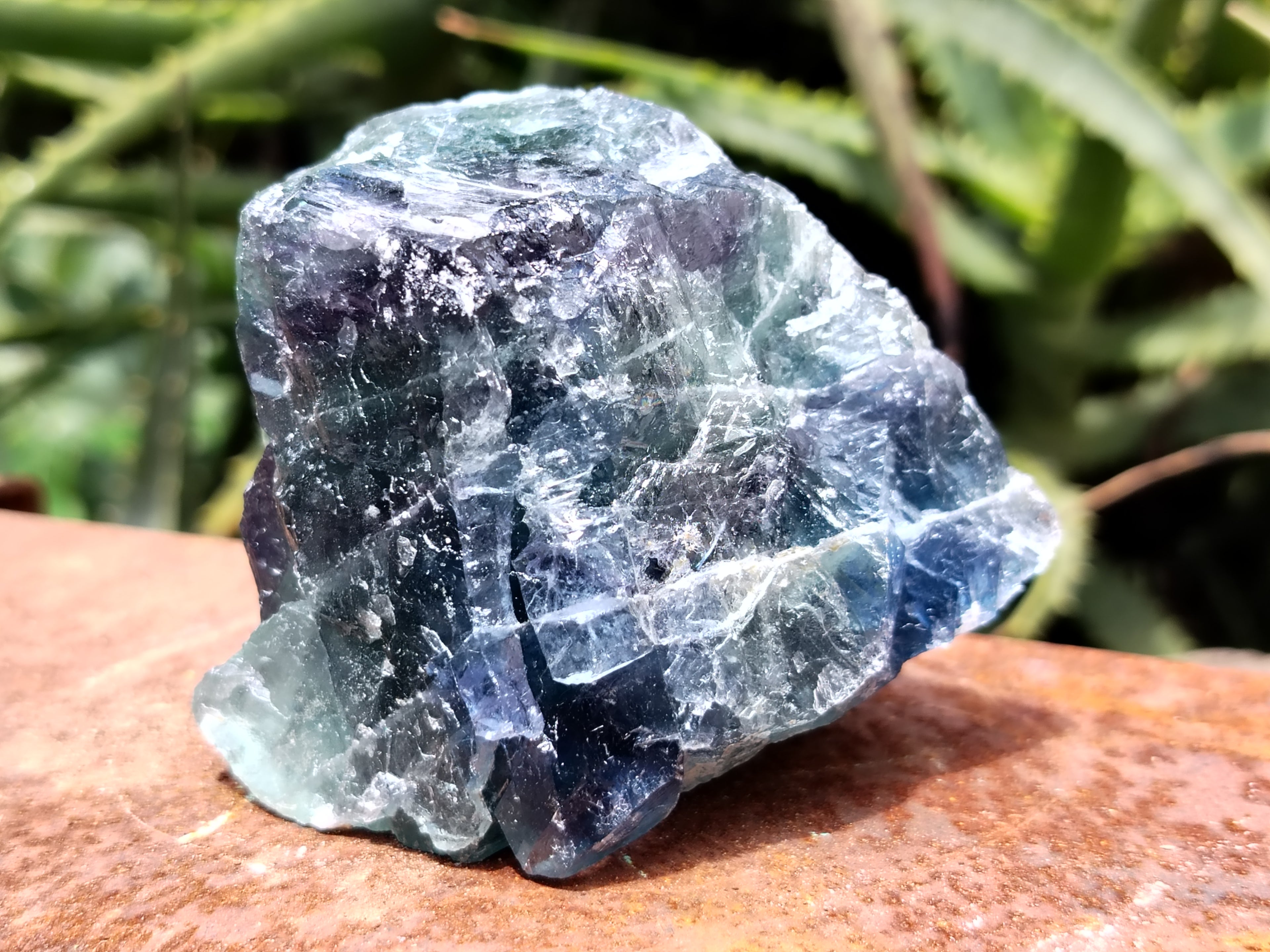 Natural Watermelon Fluorite Cobbed Specimens x 6 From Uis, Namibia - Toprock Gemstones and Minerals 