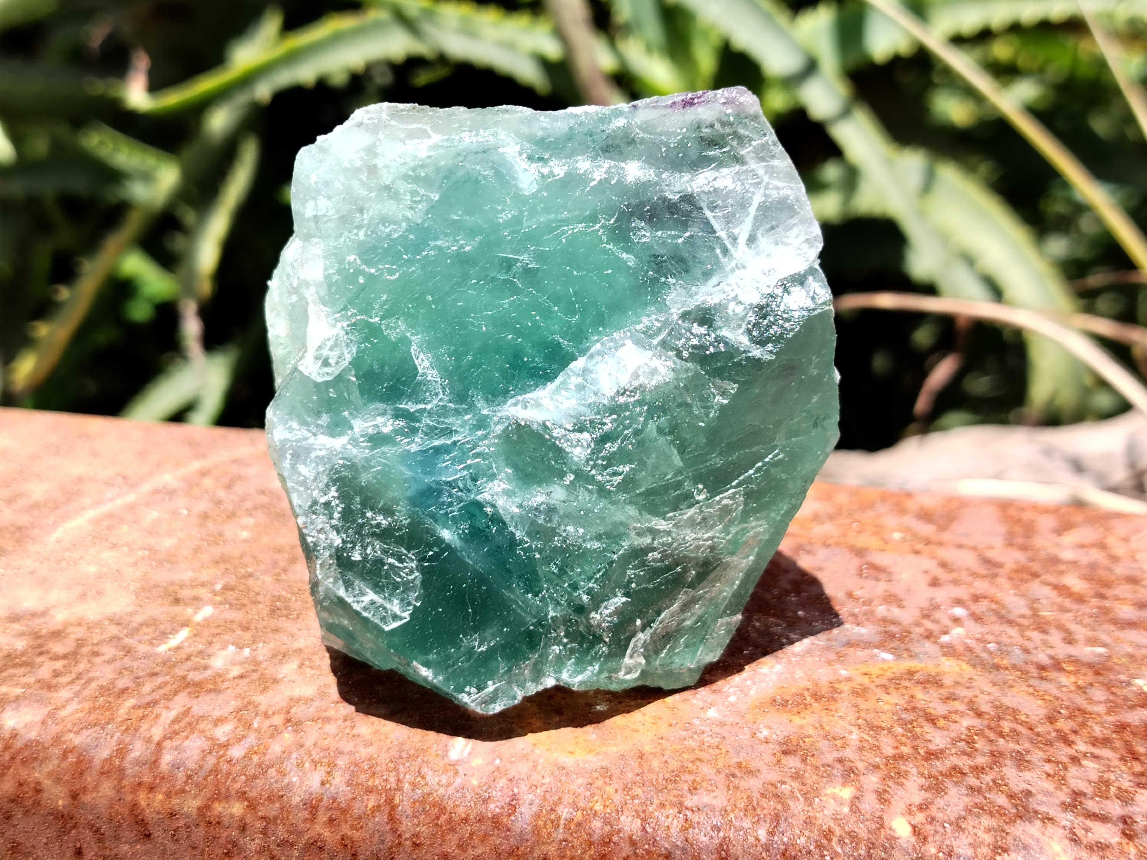 Natural Watermelon Fluorite Cobbed Specimens x 6 From Uis, Namibia - Toprock Gemstones and Minerals 