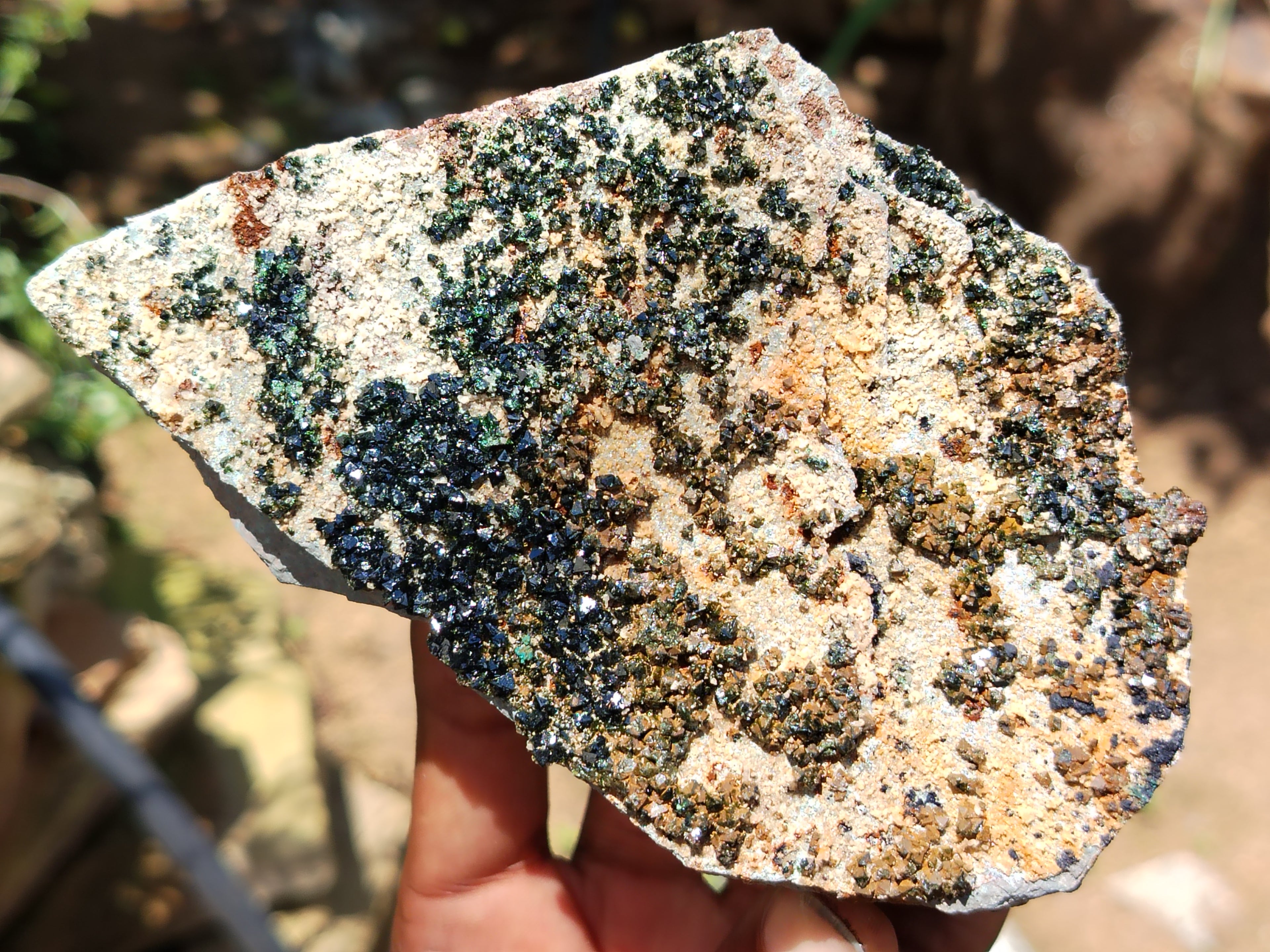 Natural Libethenite Crystals On Dolomite Matrix Specimens x 5 From Shituru, Congo - Toprock Gemstones and Minerals 