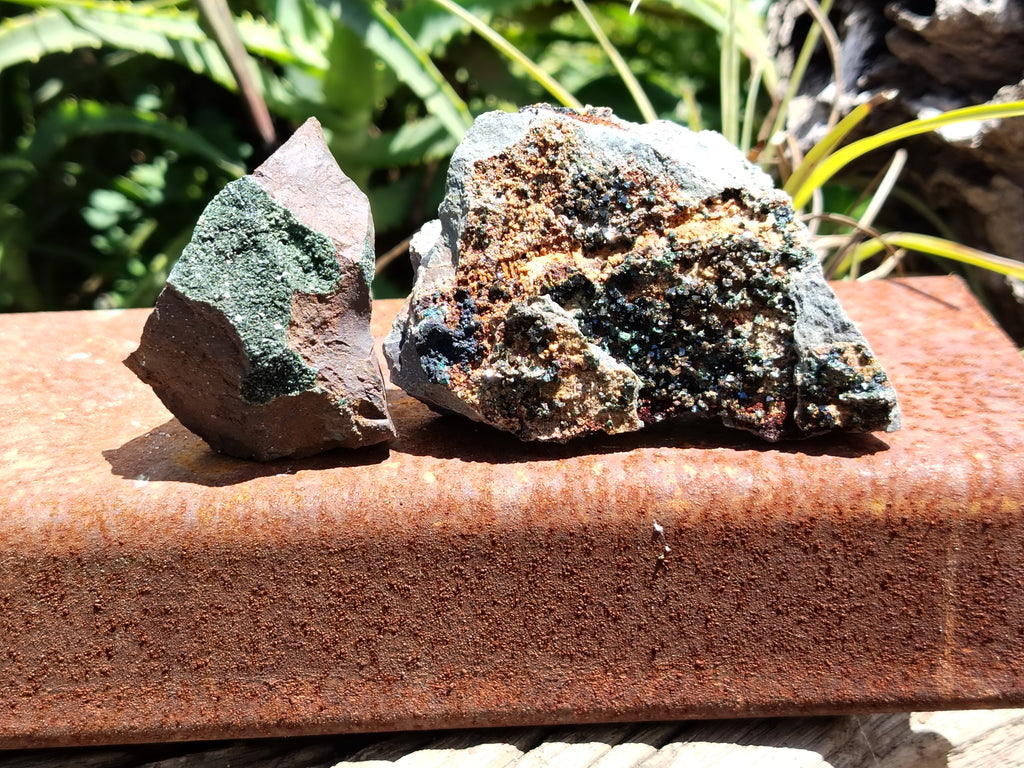 Natural Libethenite Crystals On Dolomite Matrix Specimens x 5 From Shituru, Congo - Toprock Gemstones and Minerals 