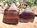 Polished Banded Tiger Iron Jasper Points x 4 From South Africa - Toprock Gemstones and Minerals 