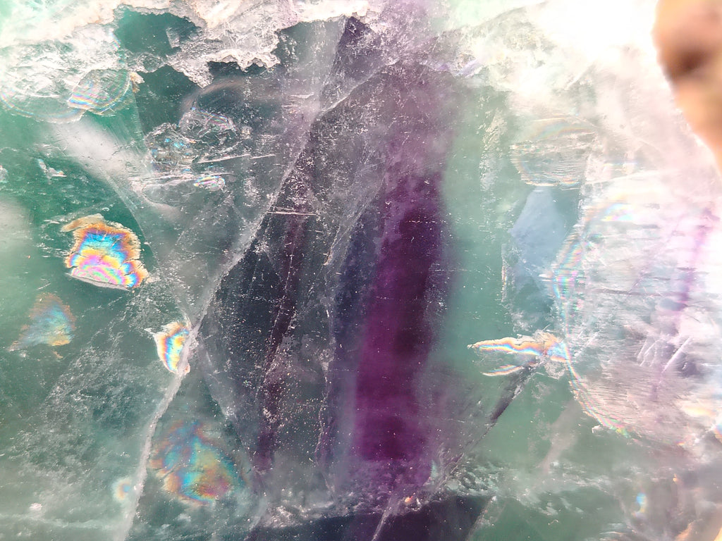 Polished On One Side Watermelon Fluorite x 2 From Uis, Namibia - Toprock Gemstones and Minerals 