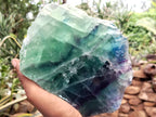 Polished On One Side Watermelon Fluorite x 2 From Uis, Namibia - Toprock Gemstones and Minerals 
