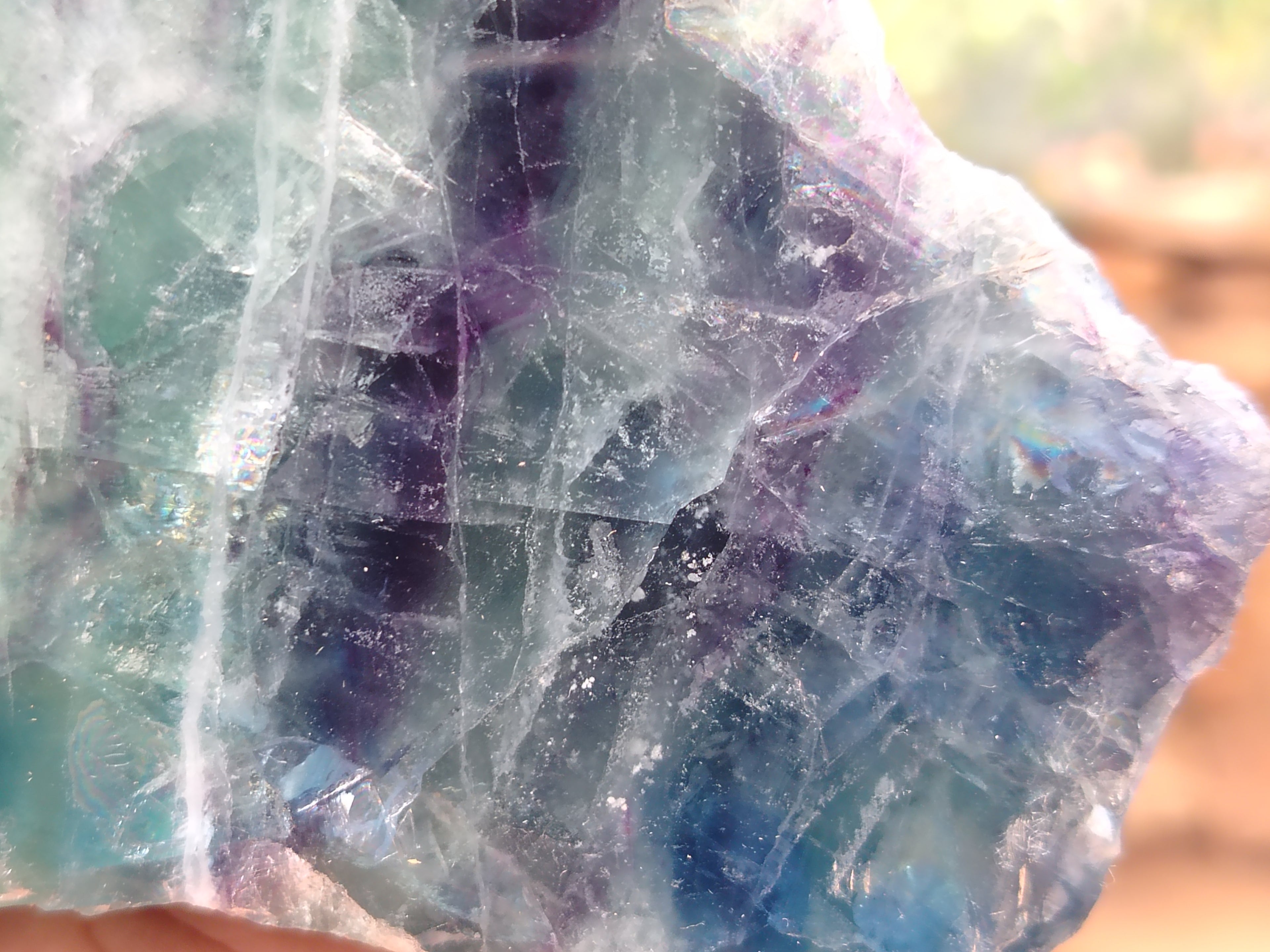 Polished On One Side Watermelon Fluorite x 2 From Uis, Namibia - Toprock Gemstones and Minerals 