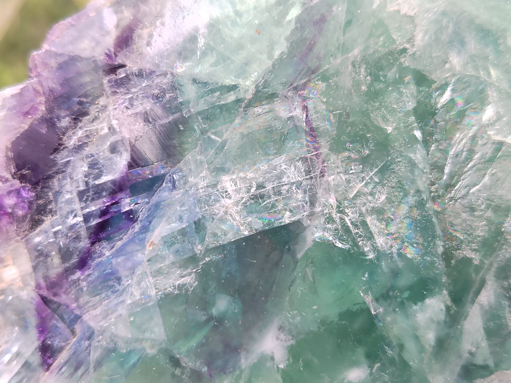 Polished On One Side Watermelon Fluorite x 2 From Uis, Namibia - Toprock Gemstones and Minerals 