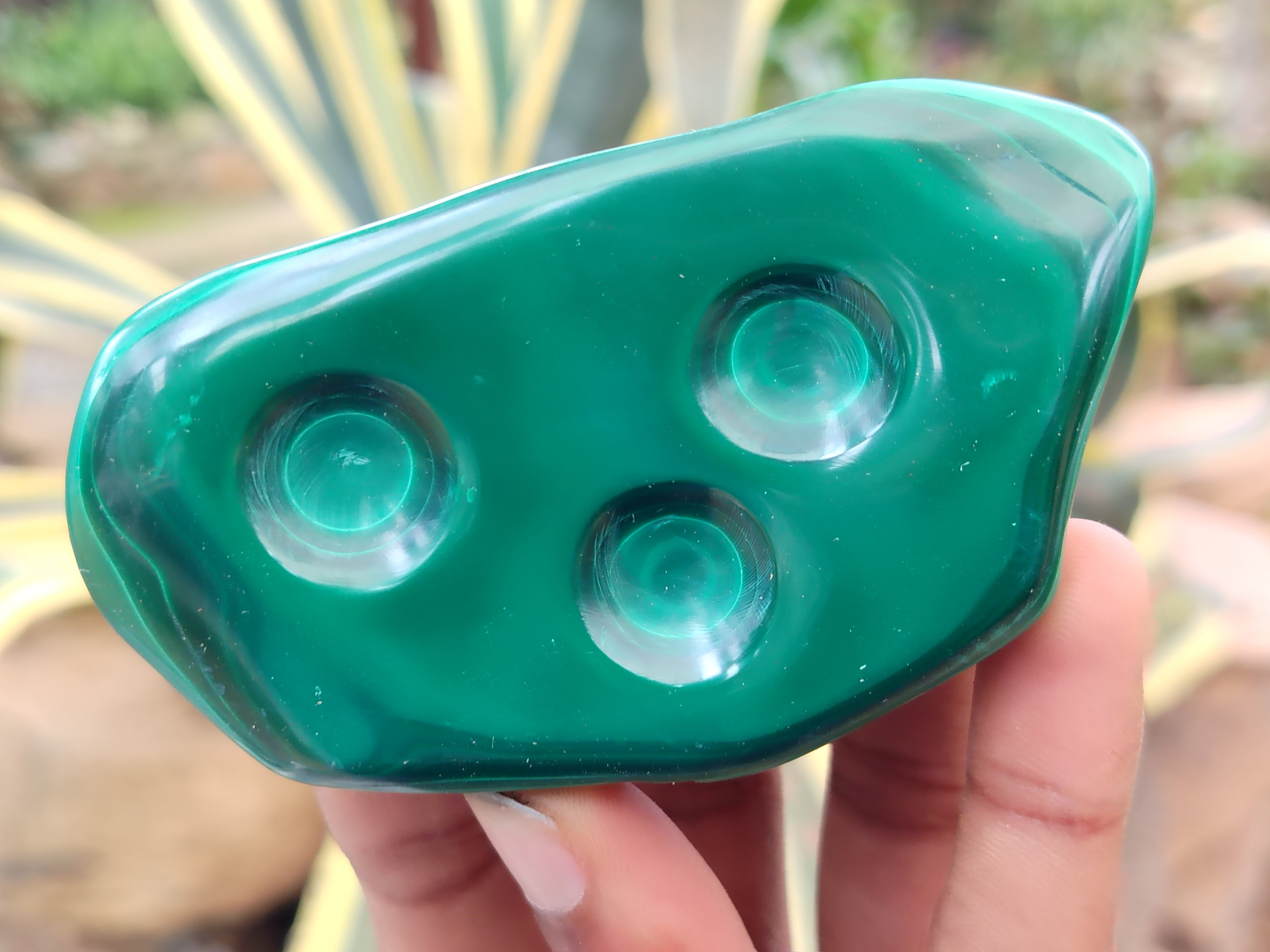 Polished Flower Banded Malachite Free Forms x 13 From Congo - Toprock Gemstones and Minerals 