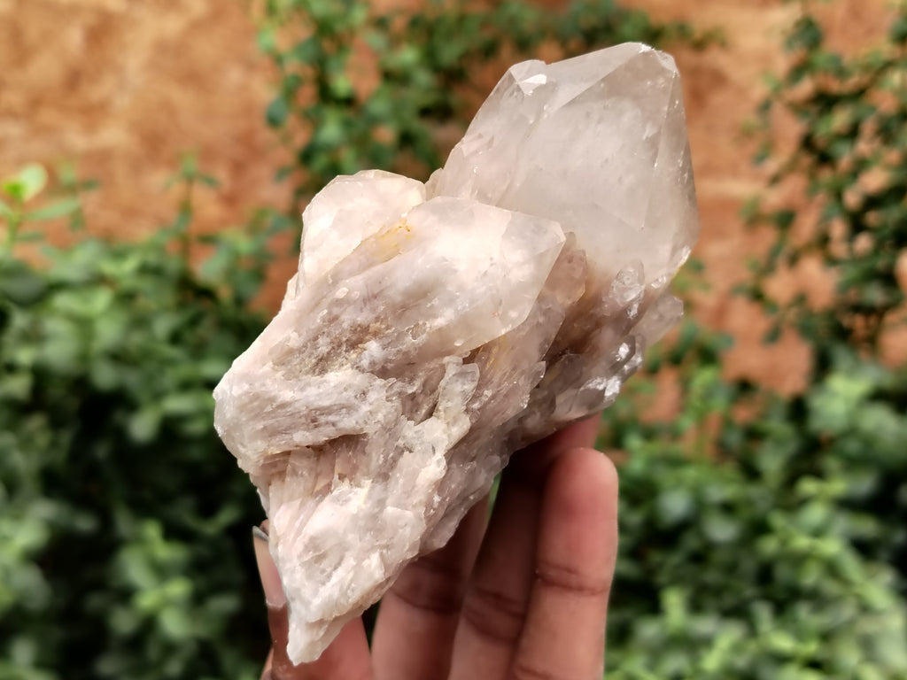 Natural Smokey Phantom Quartz Clusters x 6 From Luena, Congo - Toprock Gemstones and Minerals 