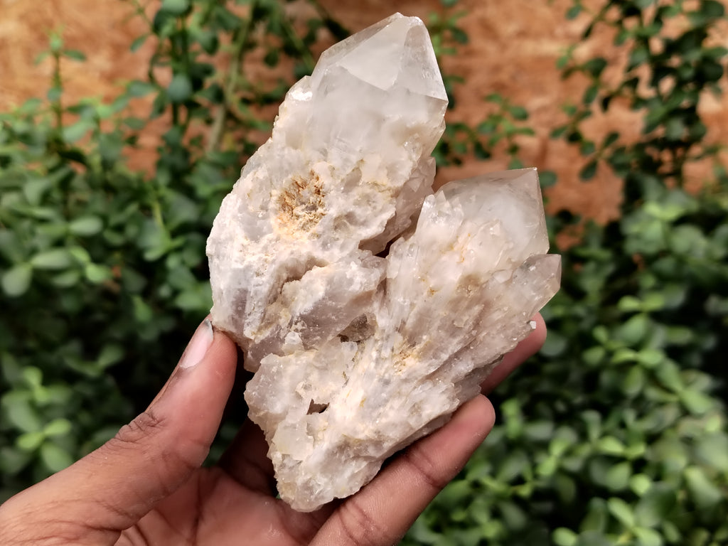 Natural Smokey Phantom Quartz Clusters x 6 From Luena, Congo - Toprock Gemstones and Minerals 