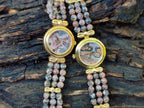 Hand Made Snakeskin Rhyolite Jasper Vintage Lafon Wristwatch - sold per item - From Australia - Toprock Gemstones and Minerals 