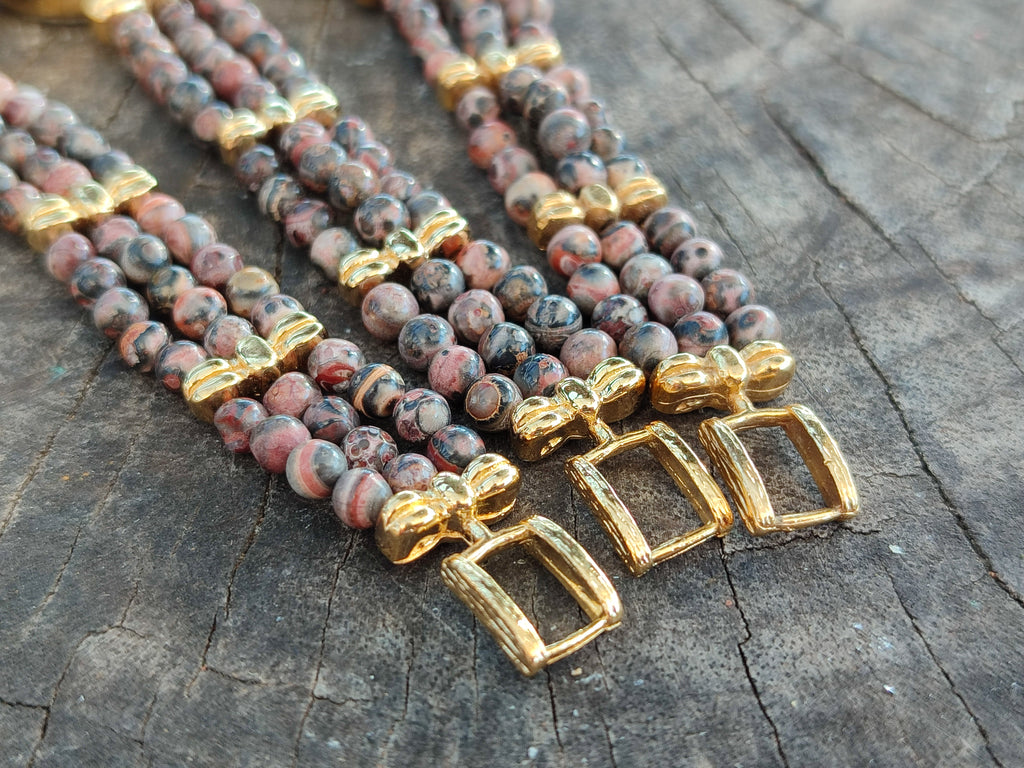 Hand Made Snakeskin Rhyolite Jasper Vintage Lafon Wristwatch - sold per item - From Australia - Toprock Gemstones and Minerals 