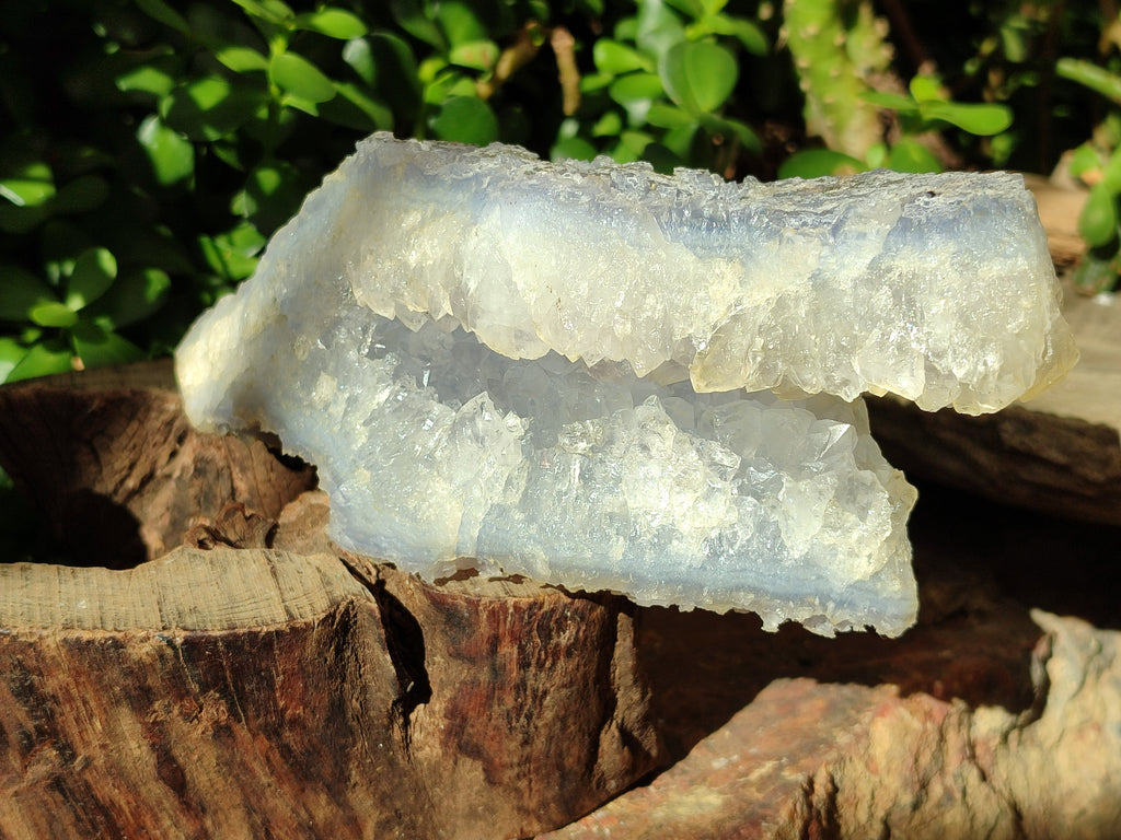 Natural Etched Blue Chalcedony Specimens x 2 From Nsanje, Malawi - Toprock Gemstones and Minerals 