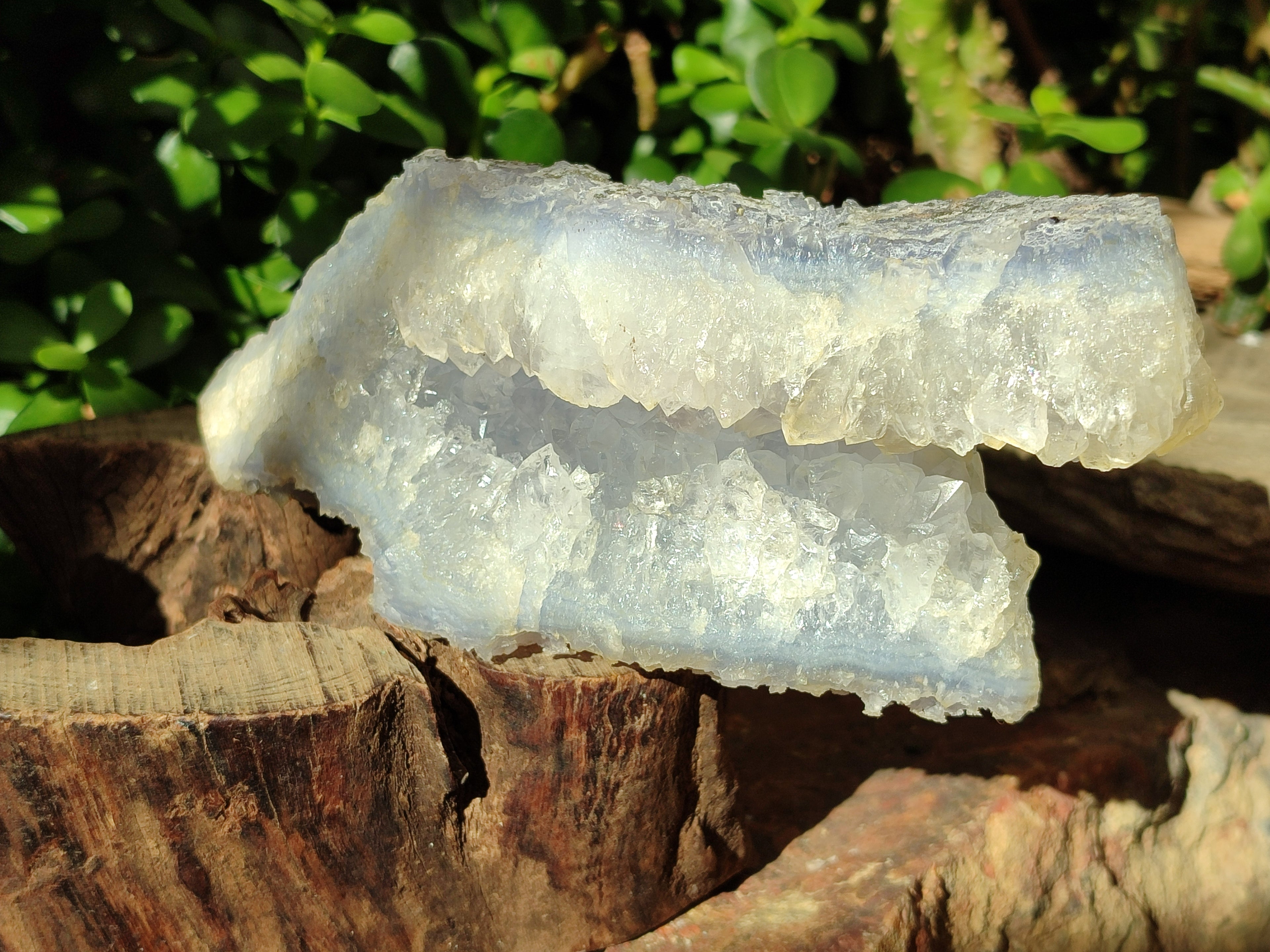 Natural Etched Blue Chalcedony Specimens x 2 From Nsanje, Malawi - Toprock Gemstones and Minerals 