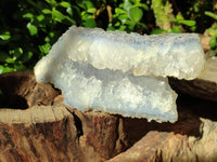 Natural Etched Blue Chalcedony Specimens x 2 From Nsanje, Malawi - Toprock Gemstones and Minerals 