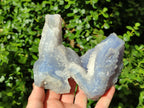 Natural Etched Blue Chalcedony Specimens x 2 From Nsanje, Malawi - Toprock Gemstones and Minerals 