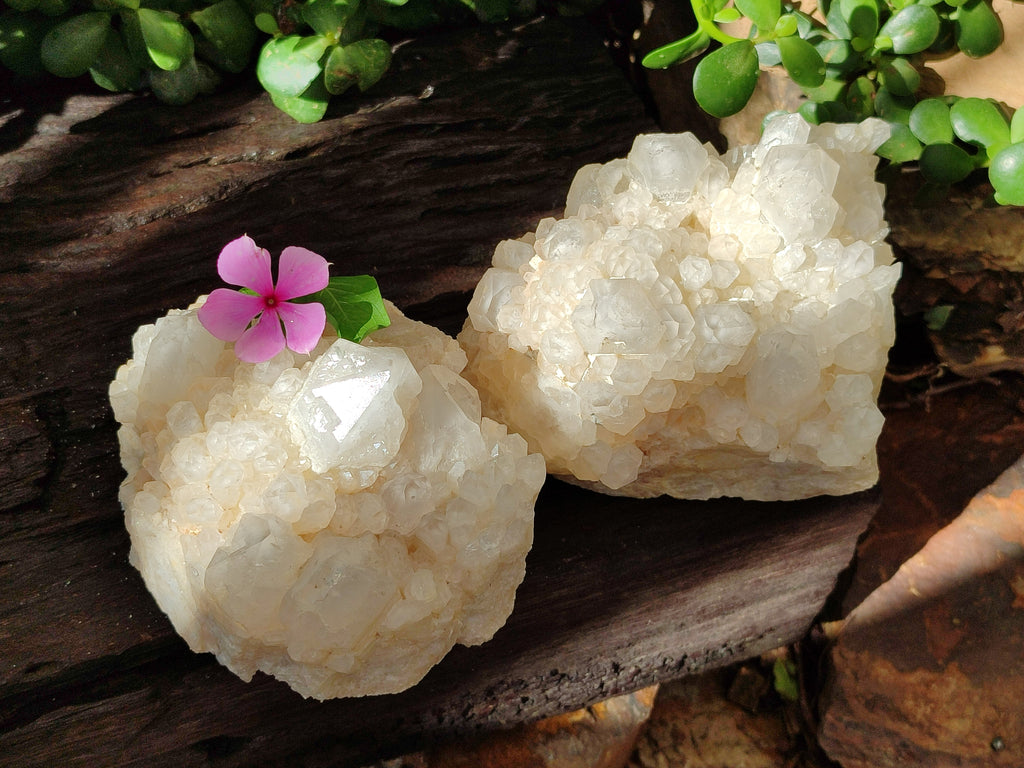 Natural Quartz Clusters x 2 From Madagascar - Toprock Gemstones and Minerals 