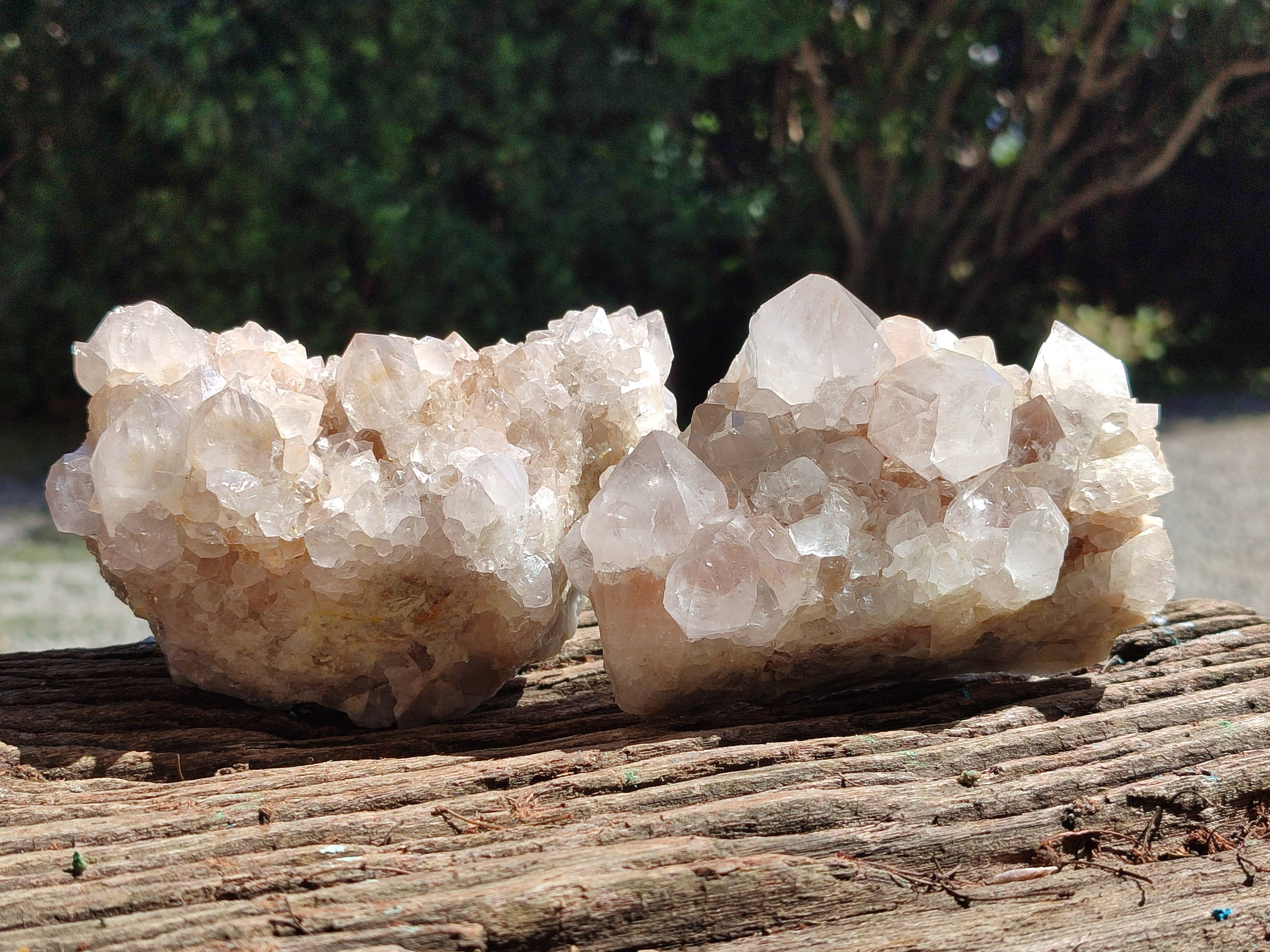 Natural Spirit Quartz Clusters x 3 From Boekenhouthoek, South Africa - Toprock Gemstones and Minerals 