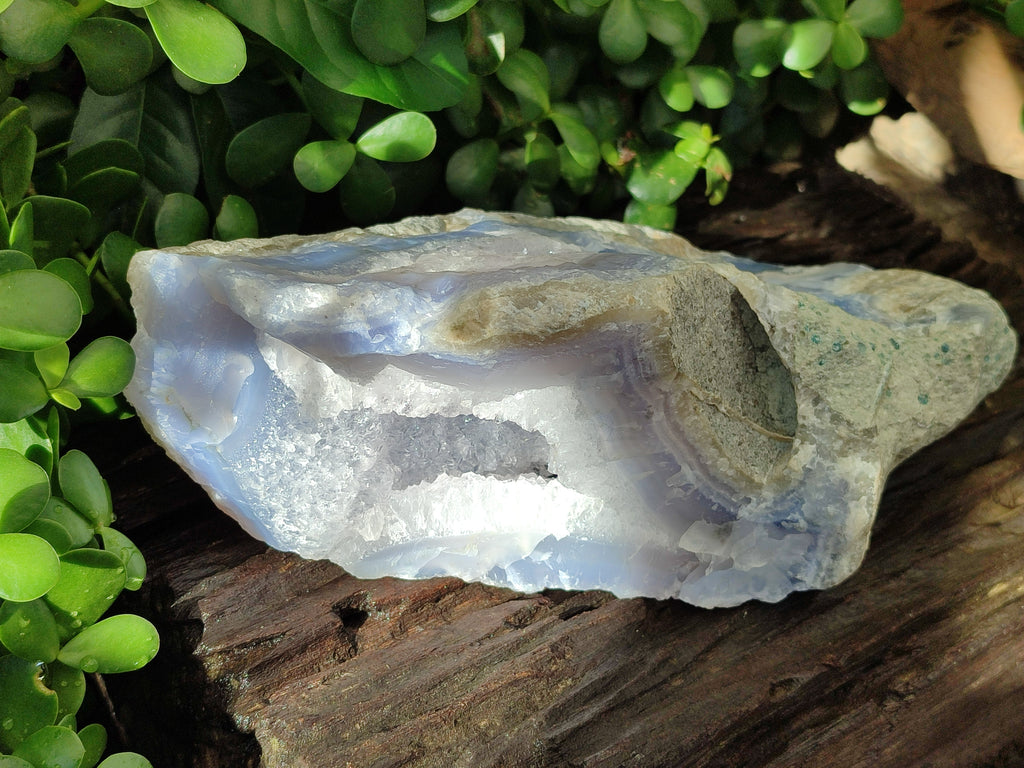 Natural Blue Lace Agate Geode Specimen x 1 From Malawi - Toprock Gemstones and Minerals 
