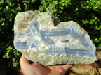 Natural Blue Lace Agate Geode Specimen x 1 From Malawi - Toprock Gemstones and Minerals 