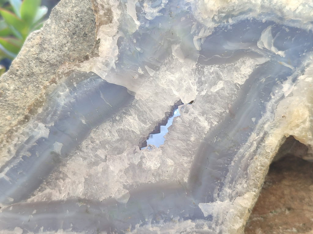Natural Blue Lace Agate Geode Specimen x 1 From Malawi - Toprock Gemstones and Minerals 
