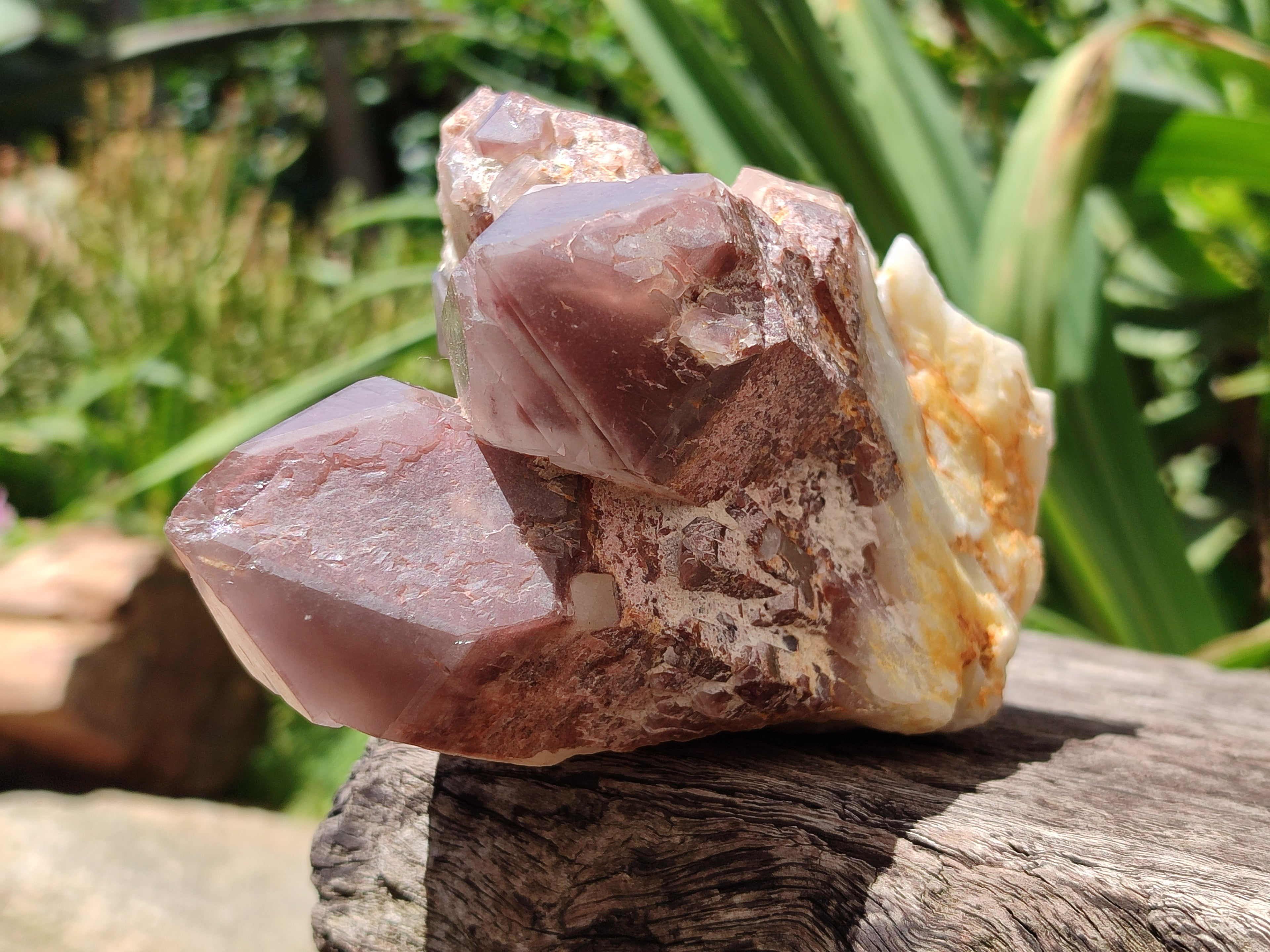 Natural Red Hematoid Quartz Clusters x 2 From Karoi, Zimbabwe - Toprock Gemstones and Minerals 