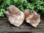 Natural Red Hematoid Quartz Clusters x 2 From Karoi, Zimbabwe - Toprock Gemstones and Minerals 